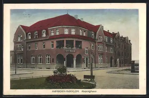 AK Hamborn-Marxloh, Gasthof Kolpinghaus mit Strassenpartie