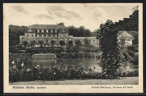 AK Mülheim /Ruhr, Kurhaus mit Teich und Schwänen