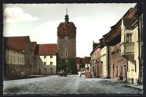 AK Vilseck, Marktplatz mit Blick auf den Torturm