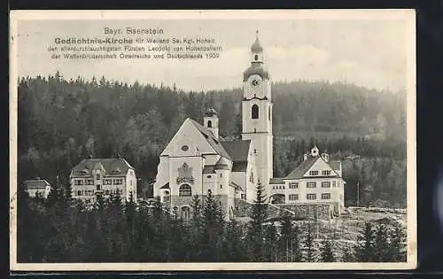 AK Bayrisch Eisenstein, Blick auf die Gedächtniskirche
