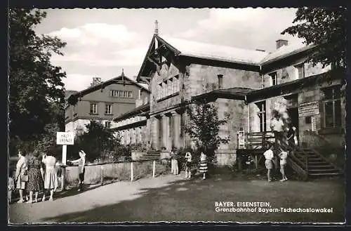 AK Bayer. Eisenstein, Grenzbahnhof Bayern-Tschechoslowakei