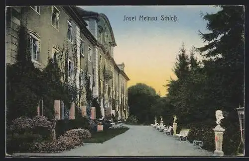 AK Insel Mainau, Schloss mit Garten