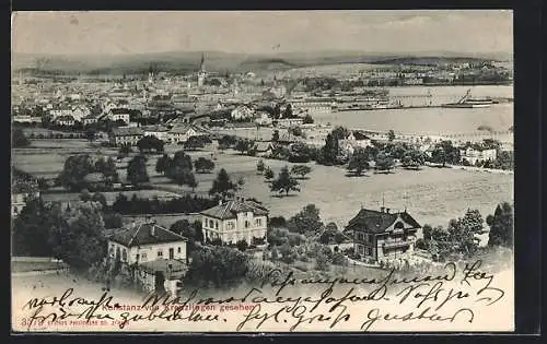 AK Konstanz, Ansicht des Ortes von Kreuzlingen aus