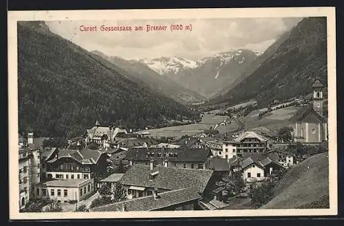 AK Gossensass am Brenner, Teilansicht mit Kirche