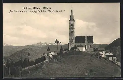 AK Aldein /Südtirol, Panorama mit Kirche