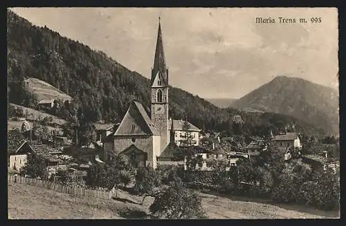 AK Campo di Trens, Maria Trens, Panorama mit Kirche