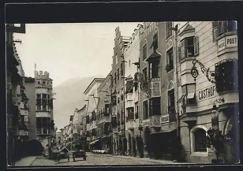 AK Vipiteno, Strassenpartie mit Gasthof