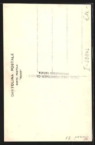 AK Villanders, Strassenpartie mit Blick zur Kirche