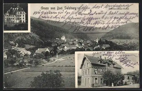AK Bad Sulzburg, Schwarzwald-Hotel, Teilansicht