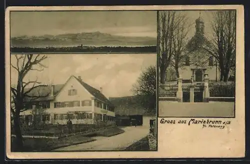 AK Mariabrunn / Bodensee, Gasthaus, Kirche, Panorama