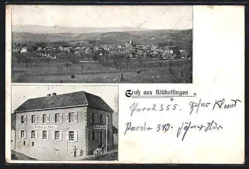 AK Bischoffingen, Ortsansicht, Gasthaus zum Engel