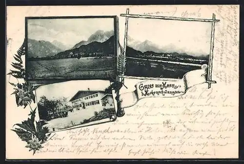 AK Horn / Schwangau, Gasthaus, Ortspartie, Teilansicht