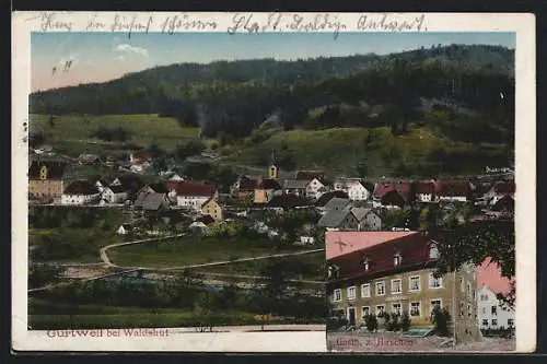 AK Gurtweil bei Waldshut, Gasthaus z. Hirschen, Gesamtansicht