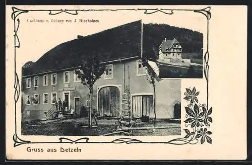 AK Detzeln, Gasthaus z. Ochsen von J. Hierholzen