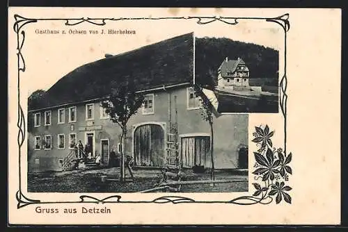 AK Detzeln, Das Gasthaus zum Ochsen von J. Hierholzen
