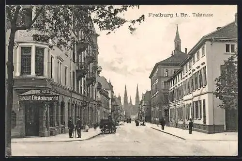 AK Freiburg i. Br., Gasthaus und Hotel Fürstenberger Hof in der Talstrasse