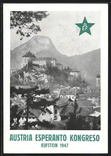 AK Kufstein, Austria Esperanto Kongreso 1947, Ortsansicht