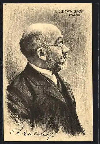 Künstler-AK G. K. Lehmann-Dumont, Esperanto