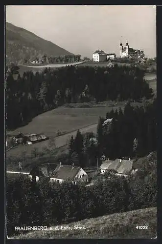 AK Frauenberg a. d. Enns /Steiermark, Ortsansicht aus der Vogelschau