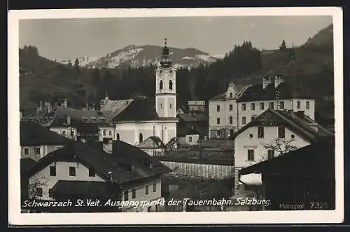 AK Schwarzach-St. Veit, Teilansicht mit Kirche