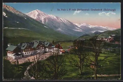 AK Sankt Veit im Pongau, Ortsansicht mit Heilanstalt Grafenhof