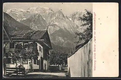 AK Absam bei Hall i. Tirol, Wohnung Jakob Stainer Vater der deutschen Geige, Dorfpartie