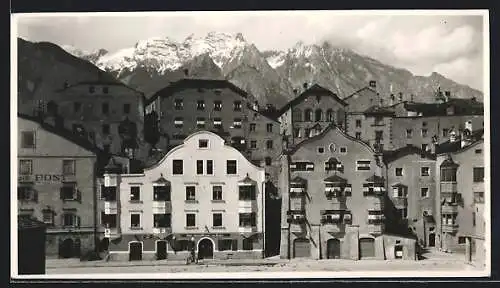 AK Hall in Tirol, Ortspartie gegen die Bettelwurfspitze