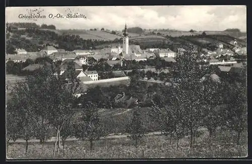 AK Grieskirchen, Ortsansicht von Süden