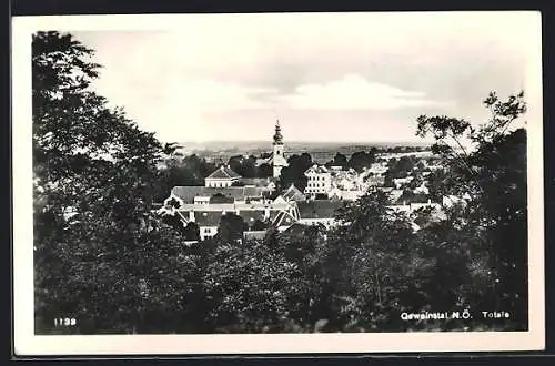 AK Gaweinstal /Niederösterreich, Ortsansicht aus der Vogelschau