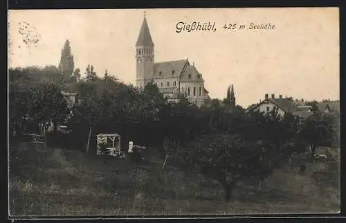 AK Giesshübl, Teilansicht mit Kirche