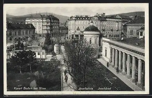 AK Baden bei Wien, Josefsplatz und Josefsbad