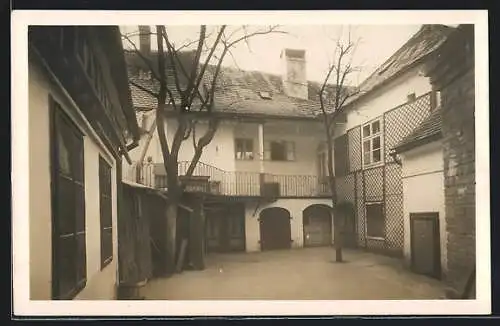 AK Baden bei Wien, Beethovenhaus, Rathausgasse 10, Hof