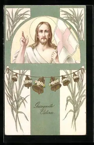 AK Fröhliche Ostern, Jesus Christus