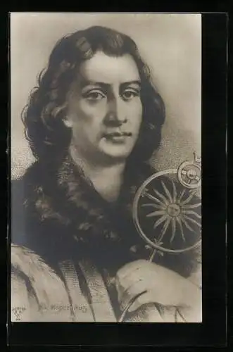 AK Astronom Nikolaus Kopernikus im Halbporträt