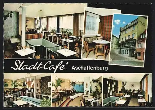 AK Aschaffenburg, Conditorei - Restaurant Stadt-Café, Bes.: Ernst Göbel