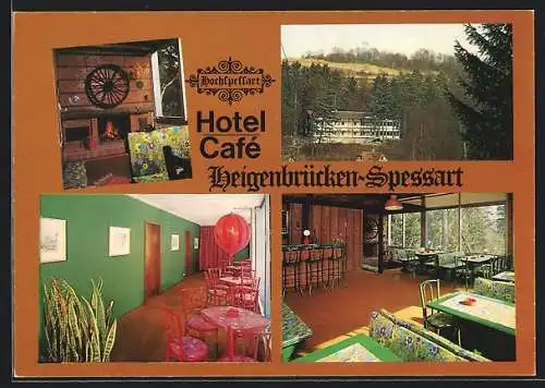 AK Heigenbrücken /Spessart, Hotel-Café Heigenbrücken