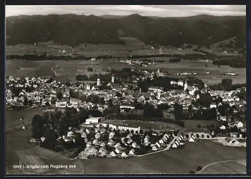 AK Isny i. Allgäu, Gesamtansicht vom Flugzeug aus gesehen