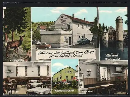 AK Krausenbach i. Spessart, Gasthaus Zum Löwen, Märchenschloss