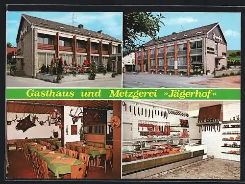 AK Weibersbrunn /Spessart, Gasthaus und Metzgerei Jägerhof