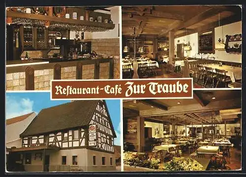 AK Sailauf b. Aschaffenburg, Restaurant-Café Zur Traube, Brückenstrasse 7