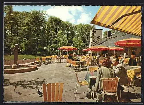 AK Autobahn-Motel Rasthaus im Spessart, Terrasse, Inh. Hellmut Hofmann, Rohrbrunn