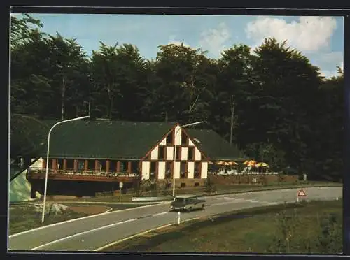 AK Rohrbrunn üb. Aschaffenburg, Autobahn-Raststätte Rasthaus im Spessart
