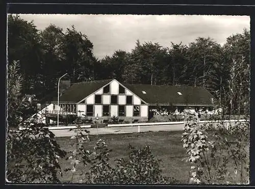 AK Rohrbrunn üb. Aschaffenburg, Autobahn-Raststätte Rasthaus im Spessart
