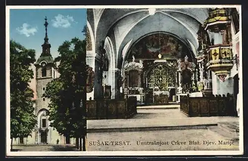 AK Susak Trsat, Unutrasnjost Crkve Blaz. Djev. Marije