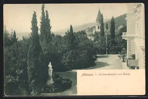 AK Abbazia, Schlüterdenkmal und Kirche