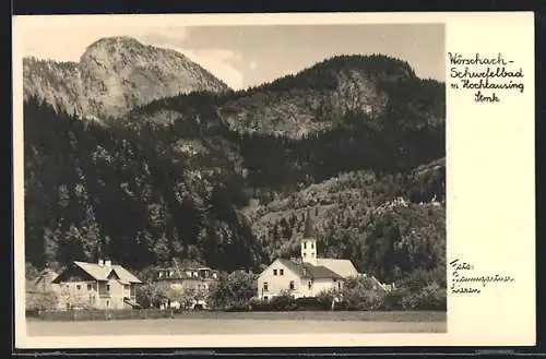 AK Wörschach /Steiermark, Ortspartie mit Hochtausing