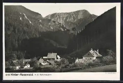 AK Hinter-Nasswald, Ortsansicht m. d. Kahlmauern
