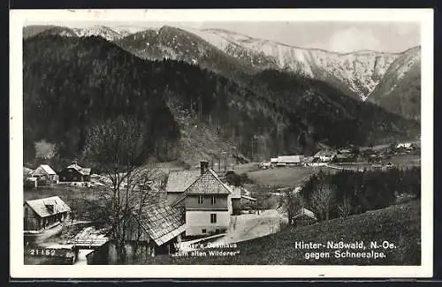 AK Hinter-Nasswald /N.-Oe., Ortsansicht gegen Schneealpe