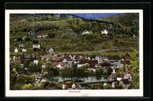 AK Murrhardt, Ortsansicht mit See