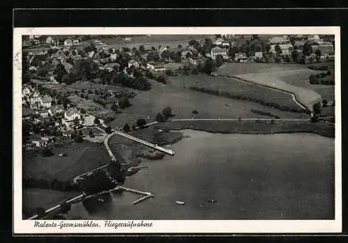 AK Malente-Gremsmühlen, Fliegeraufnahme mit See